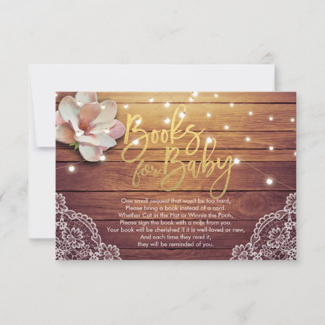 Baby Shower Books for Baby / Bring a book Request Invitation (Front)