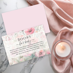Baby Shower Books for Baby Romantic Wildflower Enclosure Card