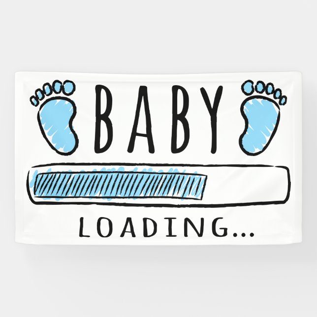 Baby Shower Boy | Baby Boy Loading Banner (Horizontal)