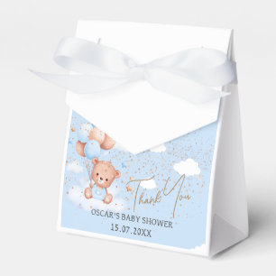 Baby shower boy blue light teddy bear Favour Box