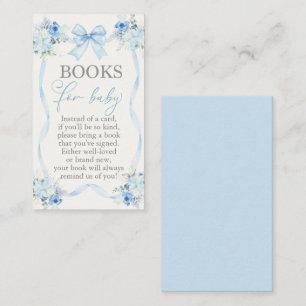 Baby Shower Boy Books for Baby Card with bow