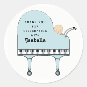 Baby Shower Boy Classic Round Sticker