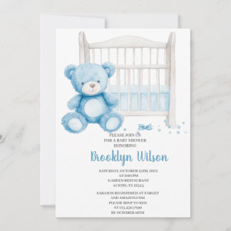 Baby Shower Boy Elephant Invitation