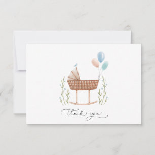 Baby Shower Boy Gender Neutral Thank you Card