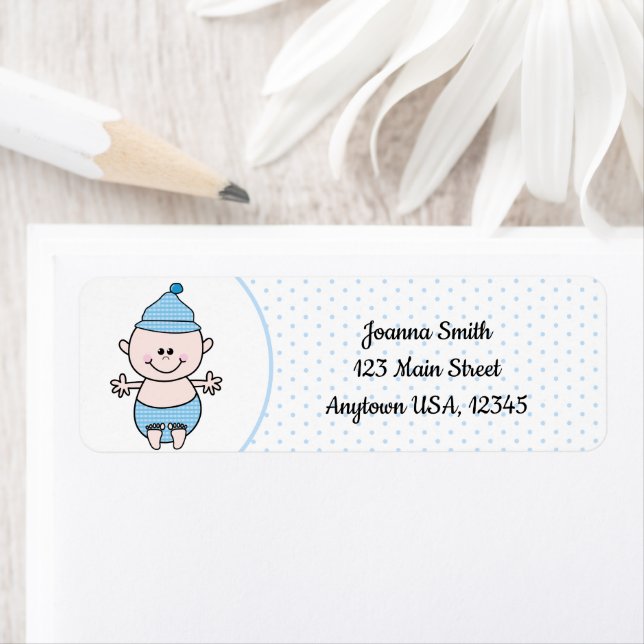 Baby Shower Boy Polka Dot Address  (Insitu)