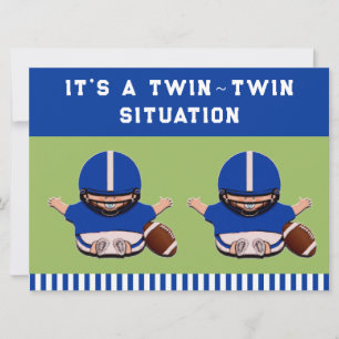 Baby Shower Boy Twins Invitation