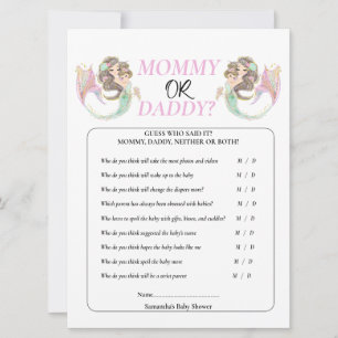 Baby Shower Brpwn Mermaid Under the sea.  Invitation