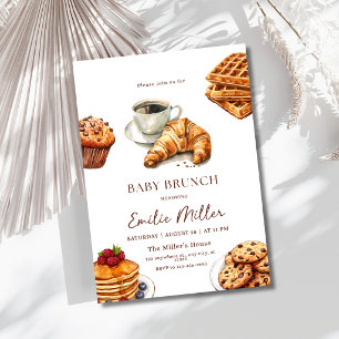 Baby Shower Brunch Coffee Breakfast Party neutral Invitation