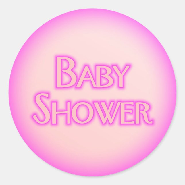 Baby Shower Bubble Classic Round Sticker (Front)