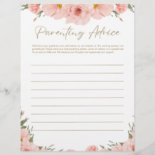 Baby Shower Bundle - Parenting Advice Custom Letterhead