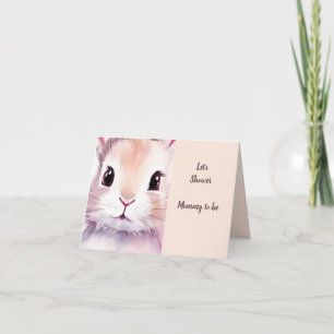 Baby Shower Bunny Pastel Pink Cute Invitation