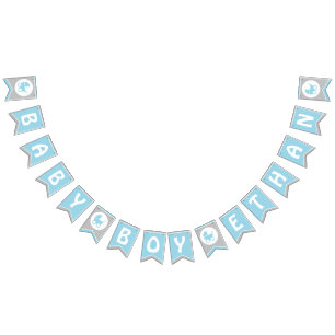 Baby Shower Bunting Flag /Banner for Baby Boy