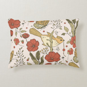 Baby Shower Butterflies & Blossoms Poetic Floral Decorative Cushion