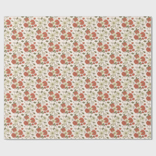Baby Shower Butterflies & Blossoms Poetic Floral Wrapping Paper