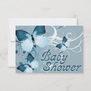 baby shower : butterflies invitation