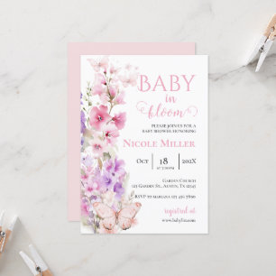 Baby Shower Butterfly in bloom Invitation