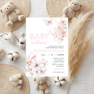 Baby Shower Butterfly in bloom Invitation