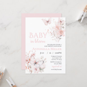 Baby Shower Butterfly in bloom Invitation