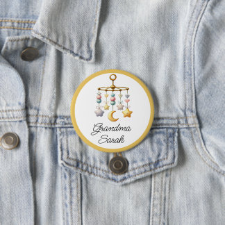 Baby Shower Button with Mobile- Add your name