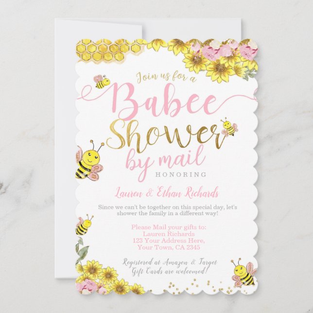 Baby Shower by Mail Bee Invitation (Front)