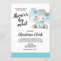 Baby Shower by Mail Boy Elephant Blue