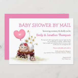 Baby Shower By Mail Cute Baby Ladybird Flowers Invitation