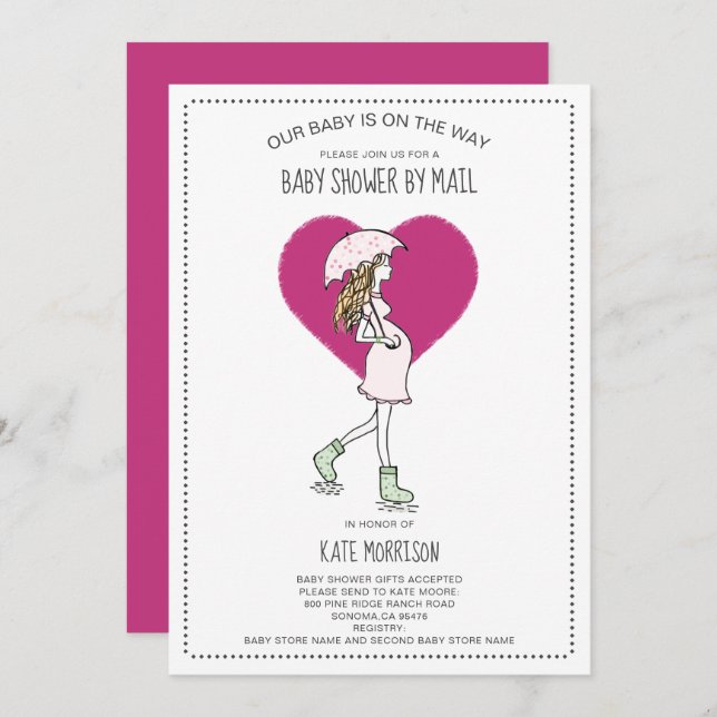 Baby Shower By Mail Invitation (Front/Back)