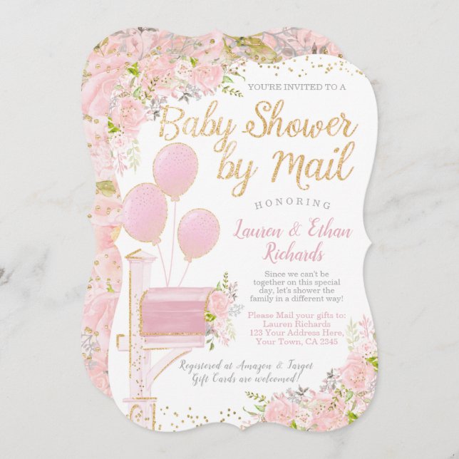 Baby Shower by Mail Invitation (Front/Back)