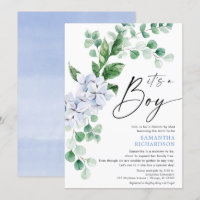 Baby Shower by Mail spring floral blue greenery