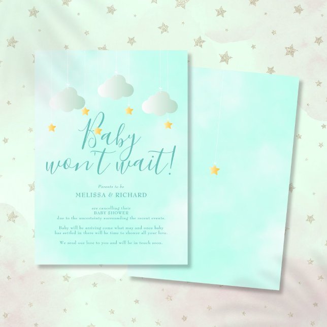 Baby Shower Cancellation Shower by Mail Neutral Invitation (Baby Shower Cancellation Shower by Mail Neutral Invitation)