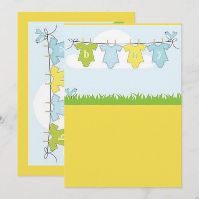 baby shower card (Front/Back)