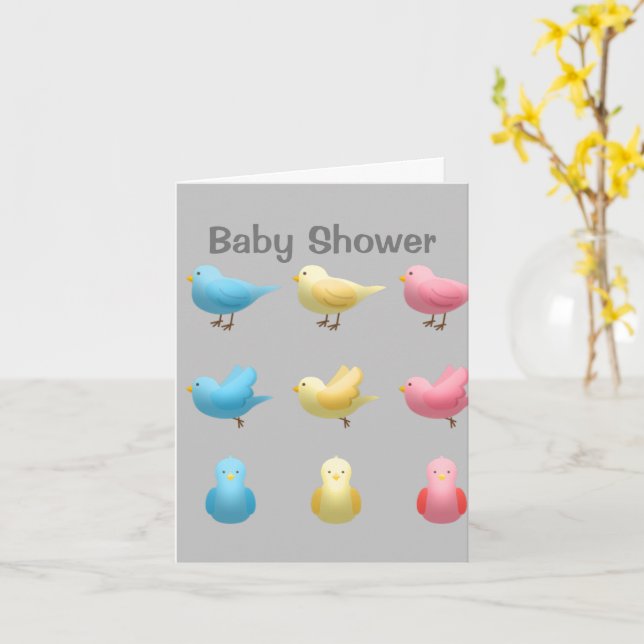 Baby Shower Card (Yellow Flower)