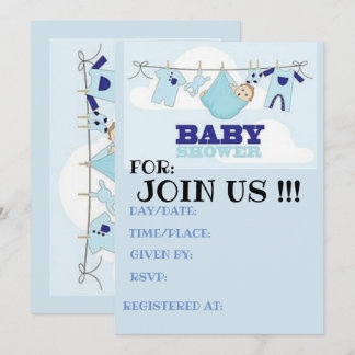 baby shower card  BLUE BOY