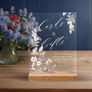 Baby Shower Cards & Gifts Wild Berries & Flowers Acrylic Sign