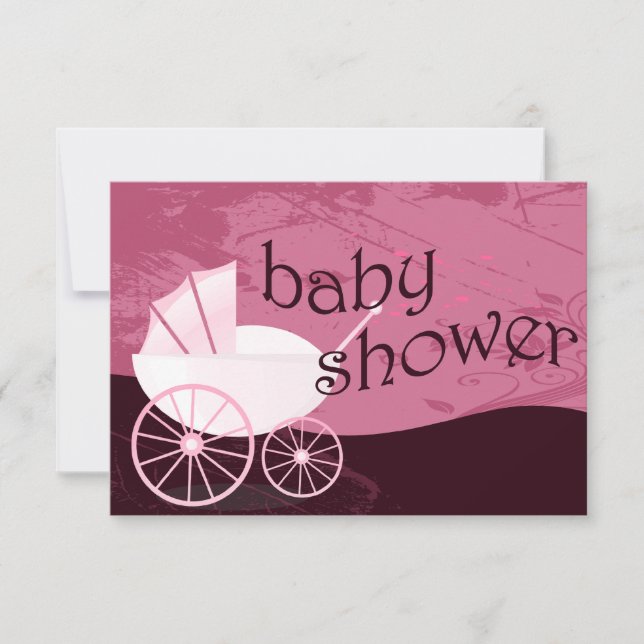 baby shower carriage invitation (Front)