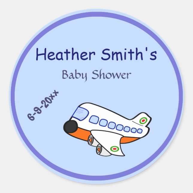 Baby Shower Classic Round Sticker (Front)