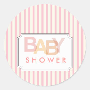 baby shower classic round sticker
