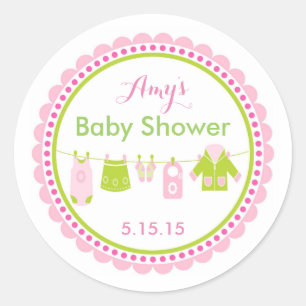 Baby Shower Clothesline Stickers