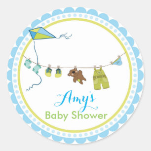 Baby Shower Clothesline Stickers