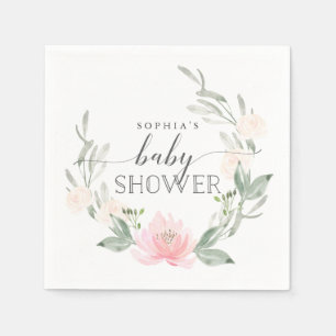 Baby Shower Cocktail Napkins Pastel Blush