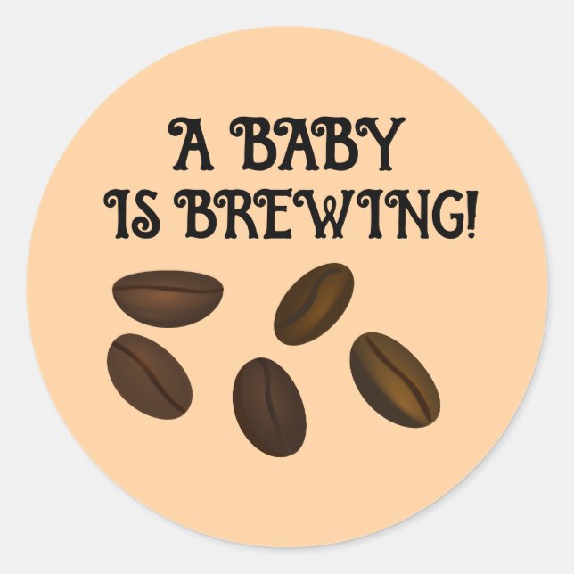 BABY SHOWER COFFEE BEANS STICKERS (Front)