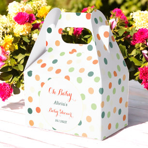 Baby Shower Colourful Dots Cute Pattern Favour Box