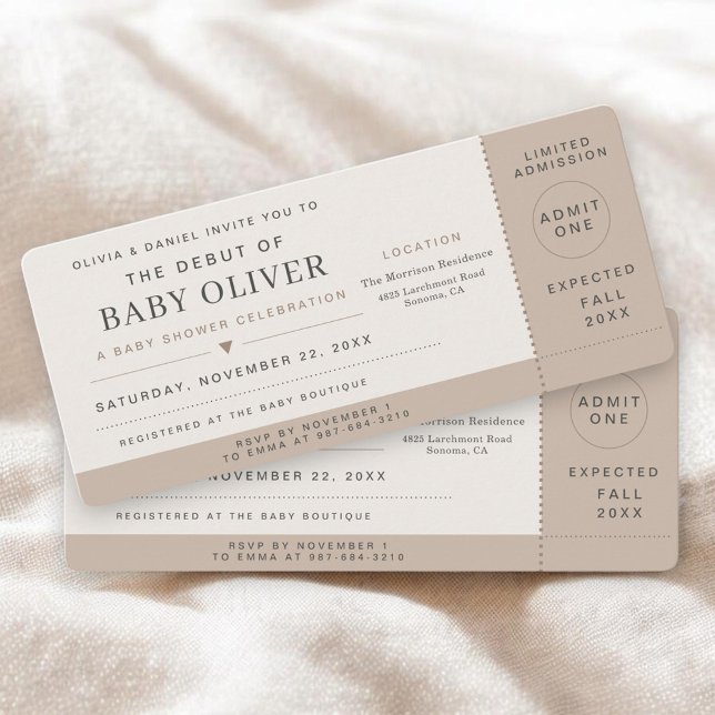 Baby Shower Concert Ticket Invitation (Creator Uploaded)