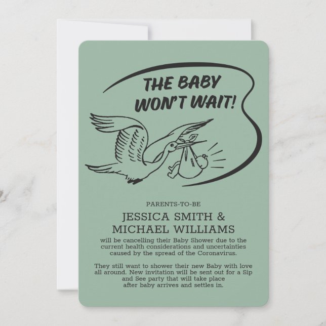 Baby Shower Coronavirus Cancellation Card (Front)