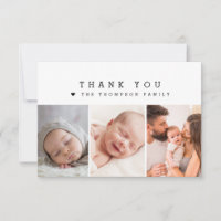 Baby Shower Custom 3 Photos Thank you Heart