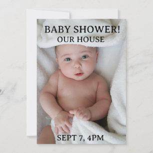 BABY SHOWER CUSTOM PHOTO INVITATIONS