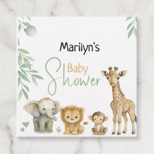 Baby Shower Cute Baby Animals Favour Tags