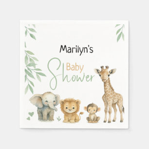 Baby Shower Cute Baby Animals Napkin
