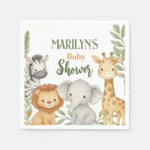 Baby Shower Cute Baby Animals Napkin