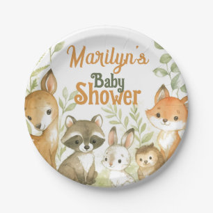 Baby Shower Cute Baby Animals Paper Plate
